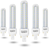 LED Cool White 11 W PLC G24 Bulb Mains Bulb Lamp 6400 K 935 Lumen Beam Angle 360 Degree 2U Bulbs 5 Pieces Energy Saving