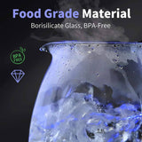 Aigostar Borosilikatglas Wasserkocher mit LED-Beleuchtung, 2200W, 1L, Reisewasserkocher Klein, Schnellkochfunktion, Abschaltautomatik Trockenschutz, BPA frei, schwarz