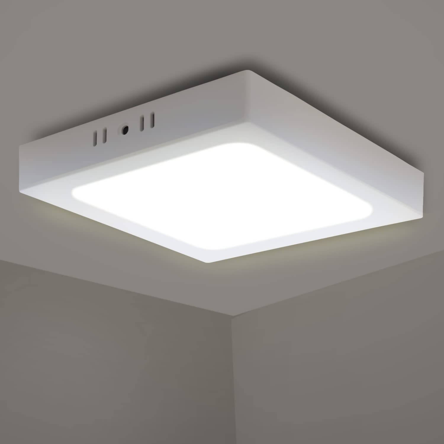 Aigostar LED Ceiling Light 12 W Ceiling Light, 4000 K Neutral White 960 lm Bathroom Lamp Ideal for Bathroom Balcony Hallway Kitchen Living Room Bathroom Lamp D173 x H 35 mm [Energy Class A+]