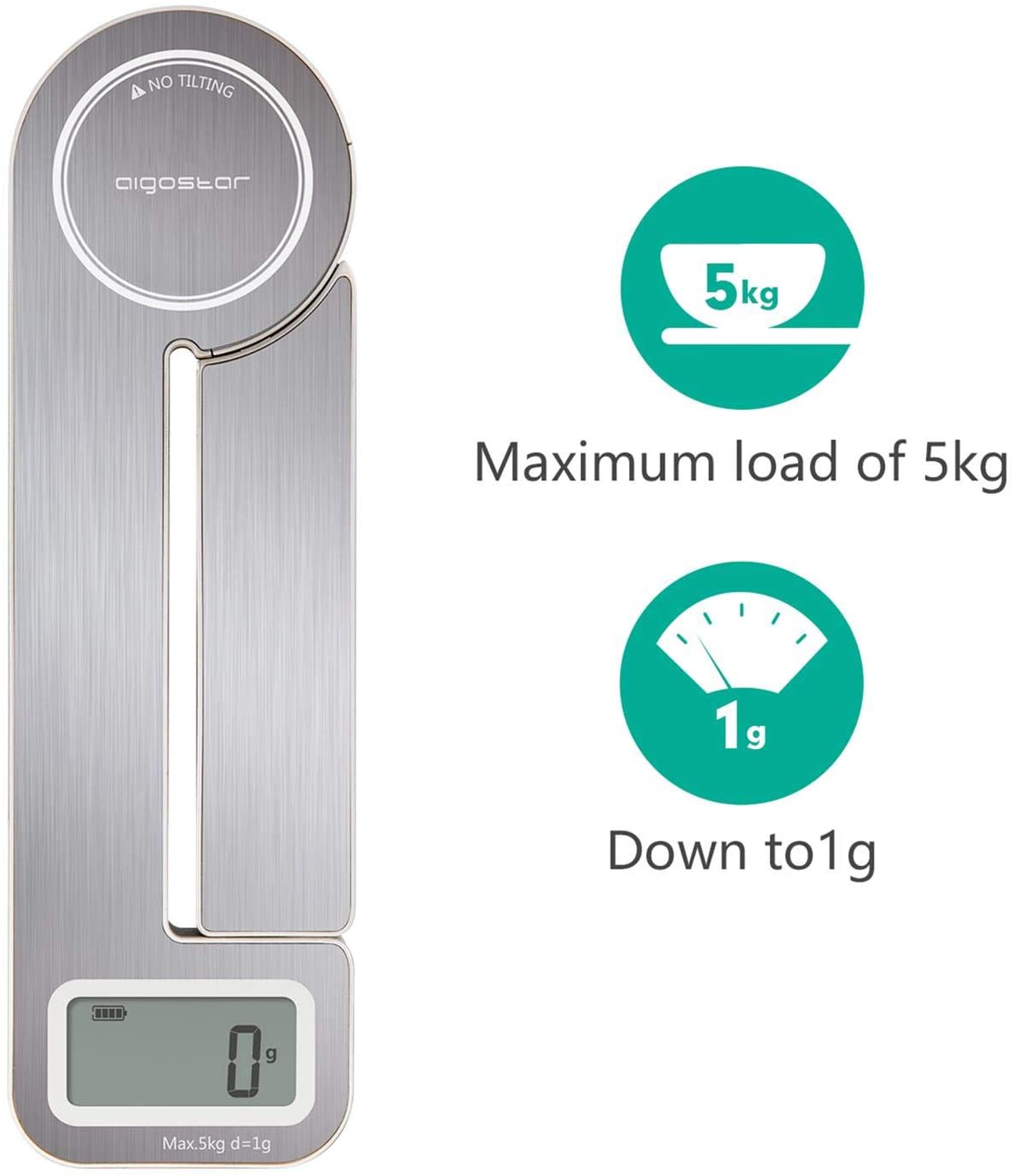 Aigostar Battery-Free Kitchen Scale VDE/Nano