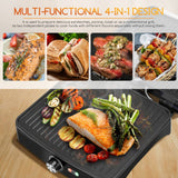 Aigostar Kontaktgrill, Sandwichmaker, Panini Grill 3 in 1, Antihaftbeschichtete Platten, 1800 W, Elektrogrill mit Temperaturregelung, 180° Flach Offen, Abnehmbare Tropfschale, Anzeigelampe
