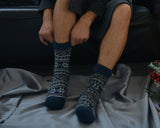 RAIKOU Haussocken Wintersocken Herrensocken Kuschelsocken gefütterte Socken dicke Socken Weihnachtssocken, mit rutschfesten Noppen (Anthrazit,One Size)