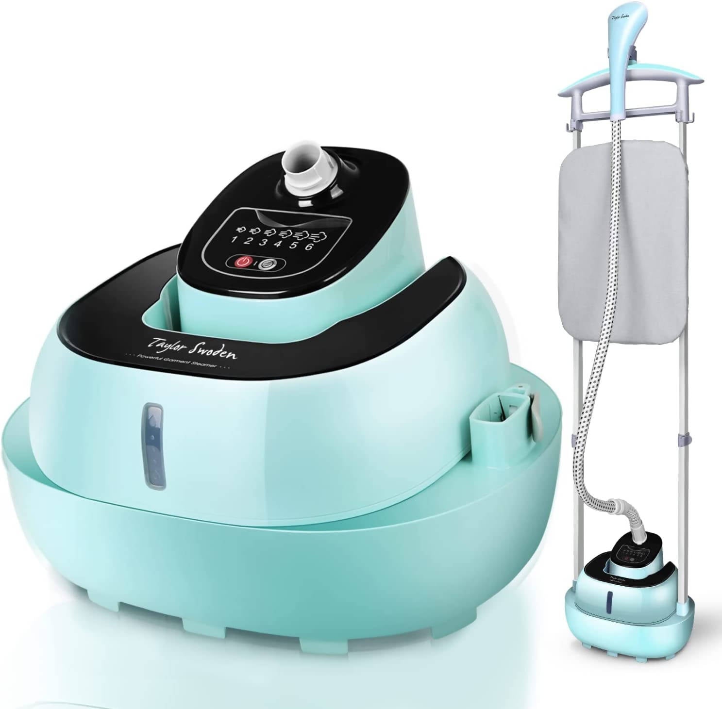 Taylor Swoden Mint Steamer Steamer 2000 W Steam Smoother with Integrated 2 L Large Tank, Steamer for Clothes with Fabrics, Ironing Board and Retractable Pole