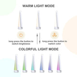 Aigostar Nachttischlampe LED Dimmbar mit Akku Touch Tischleuchte Warmweiß 7W 4000K Mehrfarbig RGB Farbwechsel Tragbar Bunt Lampen für Camping Kinder