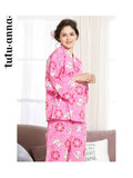100% Cotton Japanese Kimono Loungewear Set - cherry blossom rabbit print