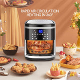 Aigostar Cube 30IBT - 7L Heißluftfritteuse Fritteuse ohne Öl Fett 1900W Airfryer Fritöse mit Korb Heißluft Rezept Luftfritteusen Bpa Frei Antihaft für Pommes Fish