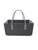 RAIKOU KULT Filz-Tasche Shopper NEU Filzkorb Einkaufstasche Henkeltasche Zeitungskorb Stabile Kaminholztasche Zeitungsständer auch für Spielzeug Garten Picknick Strand (Anthrazit,50x25x25cm)