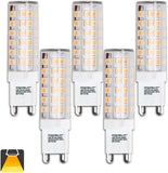 Aigostar LED Light Bulb G9 5 W (Replaces 45 W), Warm Light 3000 K, 450 Lumen, Pack of 5 Energy class A+