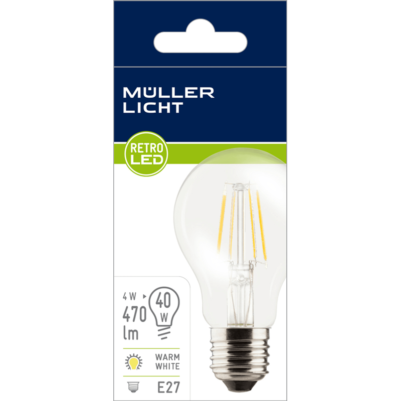 Müller Licht LED Birne 5,5W E27 470lm, 1 St - OUMIBUY•欧米商城