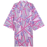 100% Cotton Japanese Kimono Loungewear - ribbon print