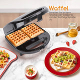 Sandwichmaker 3 in 1, 750W Waffeleisen 3 in 1, Sandwichtoaster, Sandwichmaker Grill, 3 abnehmbare Grillplatten, Spülmaschinengeeignete, BPA frei, Schwarz