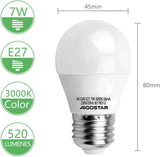Led E27 Warmweiß 7W Leuchtmittel Birne Lampe 3000K 520 Lumen Abstrahlwinkel 230 Grad G45 Glühbirnen Tropfen 5 Stücke Energiesparend