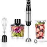 Aigostar Martin Hand Blender Set 5 in 1 1000 W Hand Blender Stainless Steel Test Winner with Continuous Speed Purée Stick for Smoothies, Baby Food, Onion, Sauce and Soup