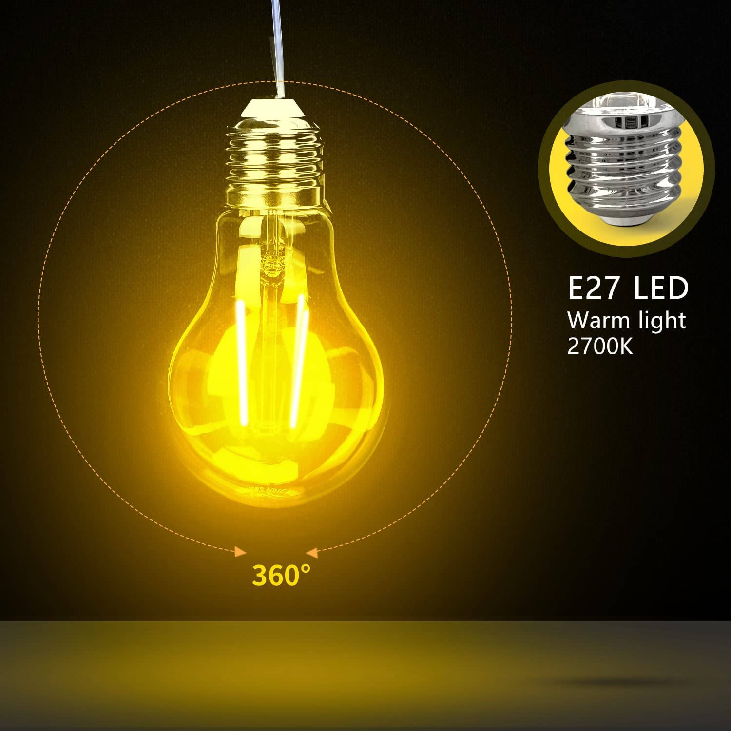 LED Filament A60 E27 8W