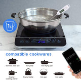 Aigostar Induction hob, 10 power levels, 200 W, 2000 W, temperature range 60 - 240 °C, LED display, black