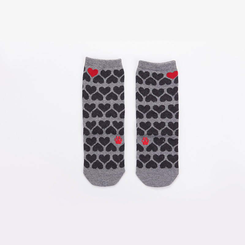 Cotton Socks-heart cat claw pattern