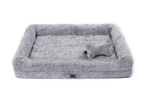 RAIKOU Hundebett mit Abnehmbarem Kissen, gepolstertes waschbares Tierbett Schlafplatz Hundekissen Hundesofa Hundemette Tierbedarf