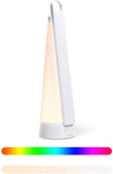 Aigostar Nachttischlampe LED Dimmbar mit Akku Touch Tischleuchte Warmweiß 7W 4000K Mehrfarbig RGB Farbwechsel Tragbar Bunt Lampen für Camping Kinder