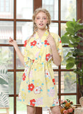 100% Cotton Japanese Kimono Loungewear - flower print