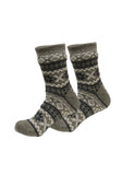 RAIKOU Haussocken Wintersocken Herrensocken Kuschelsocken gefütterte Socken dicke Socken Weihnachtssocken, mit rutschfesten Noppen (Anthrazit,One Size)