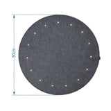 RAIKOU LED Filzmatte Filzunterlage Dekorationsfilz mit LED für Elegante Ambiente Beleuchtung （Grau Melange 100cm-1）