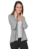 RAIKOU Damen Langarm Jersey Strickjacke/Jacke/Cardigan,Weiche,Leichte,viele Farben - Größe 36-50 - 754081 (36/38, Graphitgrau)