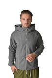RAIKOU Herren Teddy Fleece Sweatjacke Freizeitjacke Stehkragen Fleecejacke Herbst Winter Übergangsjacke mit Kapuze（Blau, L）