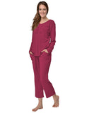 RAIKOU Neu Damen Jersey Zweiteiliger Freizeitanzug-H128E87 (Grau,36/38)