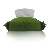 RAIKOU Filz Kosmetiktuchbox Taschentuchbox dekorative Box robuster Taschentuch Spender aus 100% Filz Zupfbox (Anthrazit)