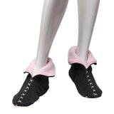 RAIKOU NEU Hausschuhe Damen Herren Hausschuhe Hüttenschuhe aus Micro Fleece mit Rutschfester Sohle, Unisex-Hausschuh Haussocken in schönen kontrastreichen Farben (34/37, Coffee/Orange)