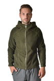 RAIKOU Herren Teddy Fleece Sweatjacke Freizeitjacke Stehkragen Fleecejacke Herbst Winter Übergangsjacke mit Kapuze（Blau, L）