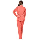 RAIKOU Damen Hausanzug Elegant Volltonfarbe Micro-Fleece Schlafanzug Freizeitanzug Hausanzug mit Reißverschluss (36/38,Grau)