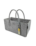 RAIKOU KULT Filz-Tasche Shopper NEU Filzkorb Einkaufstasche Henkeltasche Zeitungskorb Stabile Kaminholztasche Zeitungsständer auch für Spielzeug Garten Picknick Strand (Anthrazit,50x25x25cm)