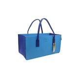 RAIKOU KULT Filz-Tasche Shopper NEU Filzkorb Einkaufstasche Henkeltasche Zeitungskorb Stabile Kaminholztasche Zeitungsständer auch für Spielzeug Garten Picknick Strand (Anthrazit,50x25x25cm)