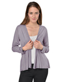RAIKOU Damen Langarm Jersey Strickjacke/Jacke/Cardigan,Weiche,Leichte,viele Farben - Größe 36-50 - 754081 (36/38, Graphitgrau)