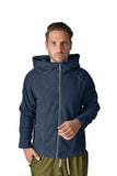 RAIKOU Herren Teddy Fleece Sweatjacke Freizeitjacke Stehkragen Fleecejacke Herbst Winter Übergangsjacke mit Kapuze（Blau, L）