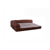 RAIKOU Weiches Hundebett, gepolstertes waschbares Haustierbett Hundesofa Hundekorb（Blau Melange,100x80x9cm）