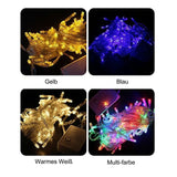 Maity LED Lichterkette Lichtervorhang Wasserdicht Lichterketten für Innen und Außen mit 8 Modi Dimmbar, Dekobeleuchtung für Weihnachten, Party, Hochzeit, Garten, Haus usw. (Multi-farbe,10m-100LED)