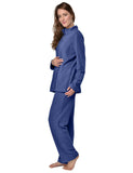 RAIKOU Damen Hausanzug Elegant Volltonfarbe Micro-Fleece Schlafanzug Freizeitanzug Hausanzug mit Reißverschluss (36/38,Grau)
