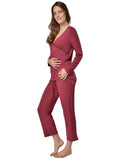 RAIKOU Damen Jersey Fitness Yoga Badeanzug Hausanzug mit Rüschen Raffungen (Dunkel Lila,36/38)