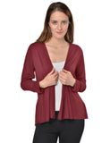 RAIKOU Damen Langarm Jersey Strickjacke/Jacke/Cardigan,Weiche,Leichte,viele Farben - Größe 36-50 - 754081 (36/38, Graphitgrau)