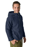 RAIKOU Herren Teddy Fleece Sweatjacke Freizeitjacke Stehkragen Fleecejacke Herbst Winter Übergangsjacke mit Kapuze（Blau, L）