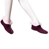 RAIKOU NEU Hausschuhe Damen Herren Hausschuhe Hüttenschuhe aus Micro Fleece mit Rutschfester Sohle, Unisex-Hausschuh Haussocken in schönen kontrastreichen Farben (34/37, Coffee/Orange)