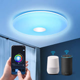 Aigostar LED Ceiling Light Dimmable 18 W, RGB Colour Changing, App or Voice Control, Compatible with Alexa and Google Home, 1300 lm, 3000 K - 6500 K (Equivalent Bulb 75 W)