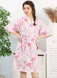 100% Cotton Japanese Kimono Loungewear - rabbit cloud print