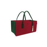 RAIKOU KULT Filz-Tasche Shopper NEU Filzkorb Einkaufstasche Henkeltasche Zeitungskorb Stabile Kaminholztasche Zeitungsständer auch für Spielzeug Garten Picknick Strand (Anthrazit,50x25x25cm)