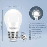 Led E27 Kaltweiß 7W Leuchtmittel Birne Lampe 6400K 560 Lumen Abstrahlwinkel 230 Grad G45 Glühbirnen Tropfen 5 Stücke Energiesparend