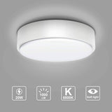LED Ceiling Light Cool White 20 W Ceiling Light Metal Board 6500 K 1000 lm for Kitchen Corridor Office Bedroom Dining Room Living Room [Energy Class A+]